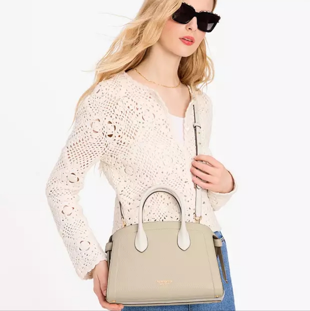 SALE🎉HOST PICK 🎉 KATE SPADE Knott Color blocked Medium Zip Top Satchel - Picture 5 of 15
